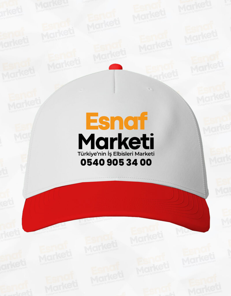 Beyaz-Kırmızı Çift Renkli Promosyon Şapka